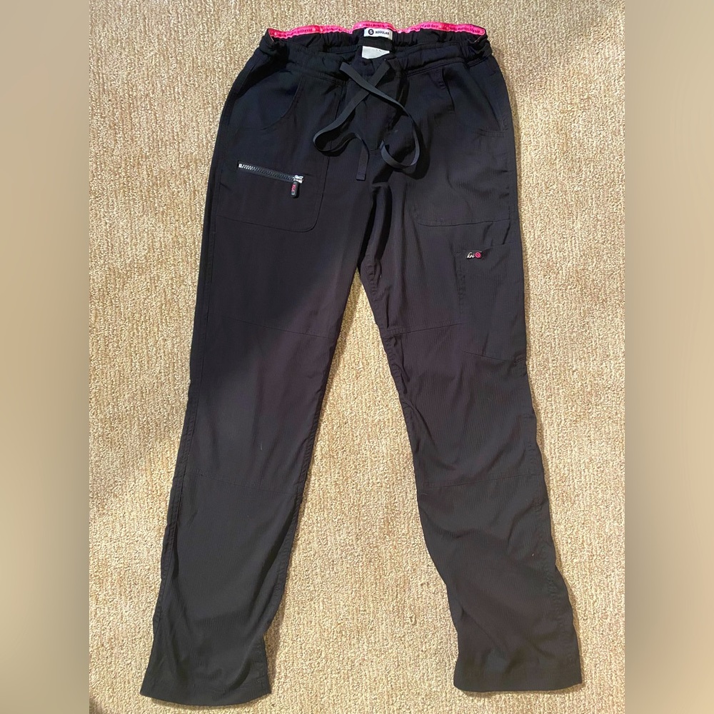 Koi Lite Scrub WOMENS Pants, Size Small, Black with Pink Accents